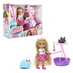 S01081125 DREAMEEZ MİNİ BEBEK VE KEDİ SETİ -SUN