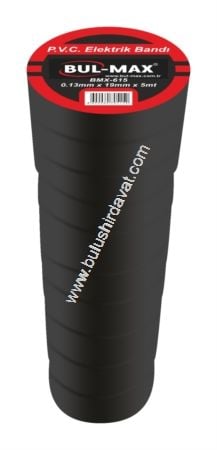 Bulmax 19mm*5mt Sıyah Elektrık Bandı Bmx-615 (10 Adet Gönderilir)