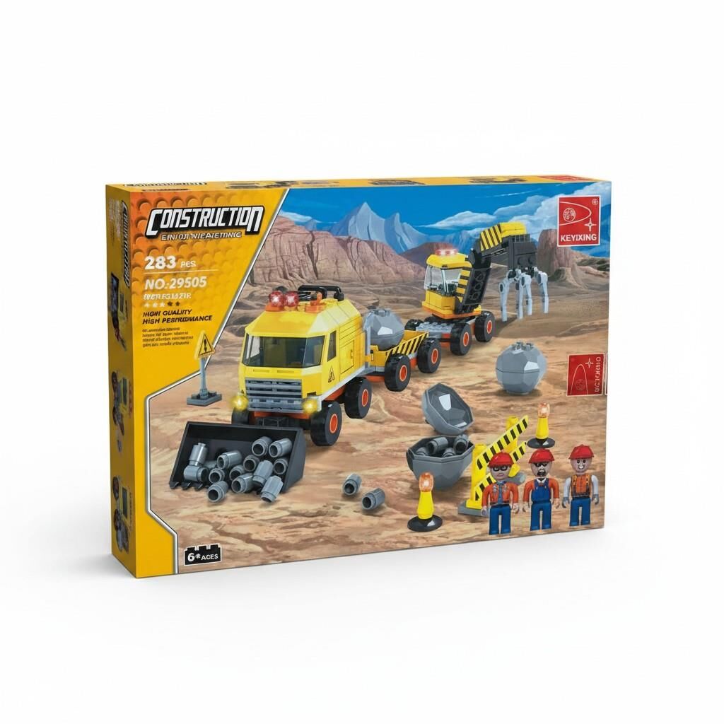 29505 AUSINI 283 PARÇA İŞ MAKİNASI İNŞAAT MİNİ LEGO