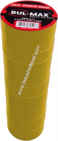 Bulmax 10yds Sarı Elektrk Bandı Bmx-616 (10 Adet Gönderilir)