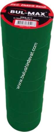 Bulmax 10yds Yesıl Elektrk Bandı Bmx-616 (10 Adet Gönderilir)