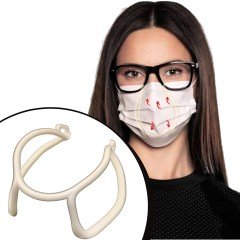 BUFFER® Rahat Nefes Almayı Sağlayan Gözlük Buğu-Ağız Terlemesi Azaltan Ruj-Krem Temas Ettirmez Maske Aparatı