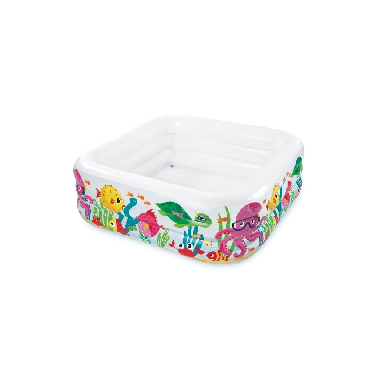 IH57471 Intex Akvaryum Desenli Kare Havuz 159x159x50cm