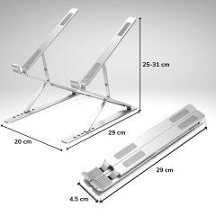 BUFFER® Ayarlanabilir Dizüstü Destek Tabanı Tamamen Katlanabilir Taşınabilir Laptop Yükseltici