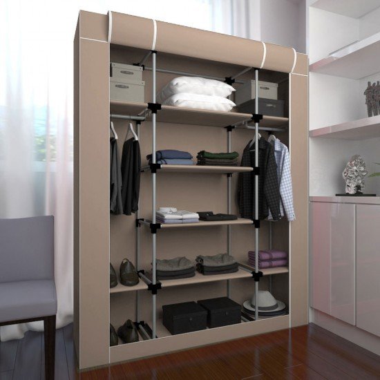 Portatif Plastik Borulu Hangar Bez Dolap