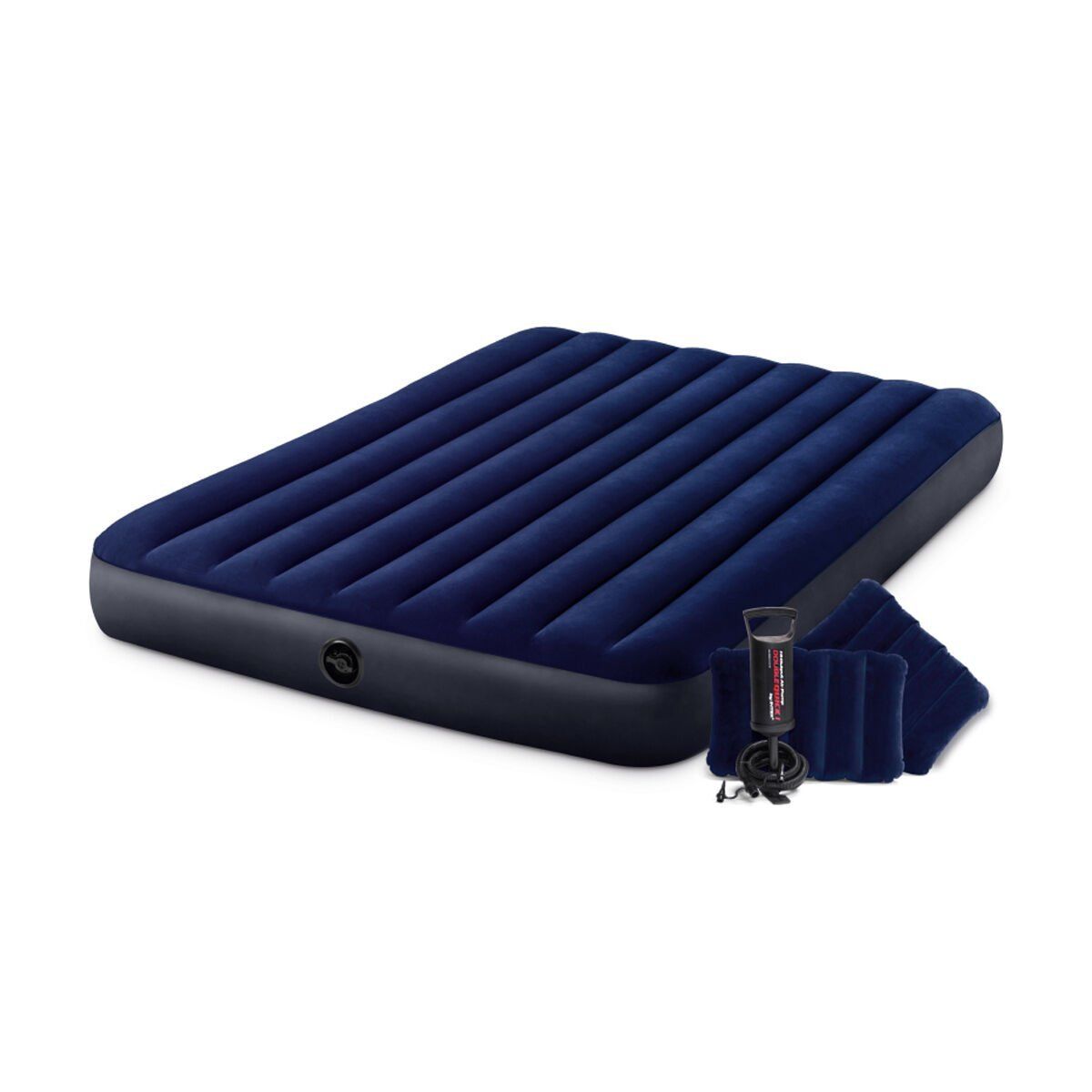 IKY64765 Intex Queen Dura-Beam Klasik Yatak, Yastık, Pompa Set 152x203x25 cm