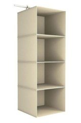 BUFFER® 4 Bölmeli Dolap İçi Alan Tasarruflu  Düzenleyici Organizer Bez Raf Çok Renkli