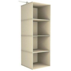 BUFFER® 4 Bölmeli Dolap İçi Alan Tasarruflu  Düzenleyici Organizer Bez Raf Çok Renkli