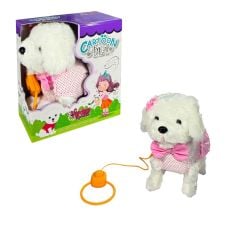 PFT-B025 PELUŞ TASMALI YÜRÜYEN KÖPEK PEMBE -VRD