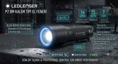 Ledlenser P2 BM 16 Lümen Kalem Tipi El Feneri (AAA Pilli)