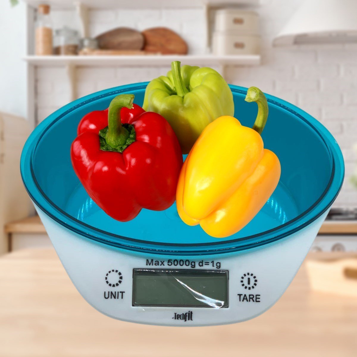 BUFFER® TF 1003 Hazneli Lcd Ekran Hassas Ölçüm Sensörlü 5 Kg Kapasite Dijital Mutfak Terazisi Tartısı