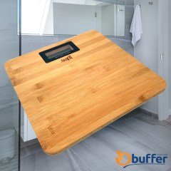 BUFFER® Techfit Bambu Banyo Baskülü Yüksek Hassasiyetli Darbelere Dijital Dayanıklı Terazi Tf 1065 Max 180kg