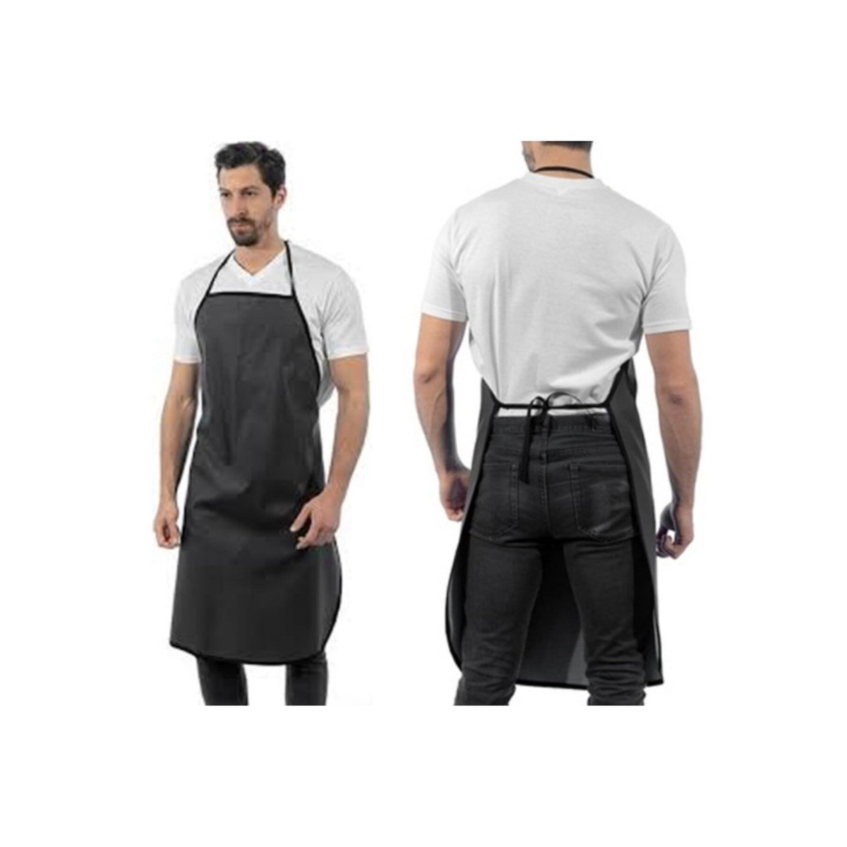 BUFFER® Çok Amaçlı Pvc Mutfak Önlüğü Boyundan Askılı Öden Bağlamalı Su Geçirmez Polyester Unisex Ön Önlük