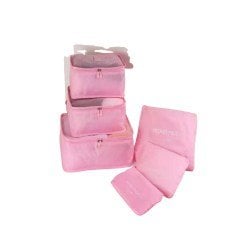 BUFFER® 6lı Set Bavul İçi Katlanabilir Valiz Düzenleyici Eşyaları Koruyan Seyahat Seti Valiz Aksesuarı
