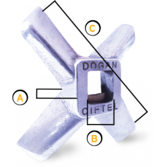 Doğan Çiftel Bıçak Kıyma Makinesi Bıçağı No:42 Kesici Yedek Parçası