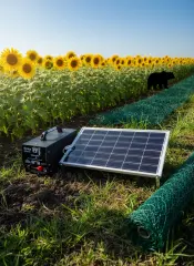 Enkashock 50W Güneş Enerjili Elektrikli Çit Makinesi Seti (Akü+Solar+Cihaz)