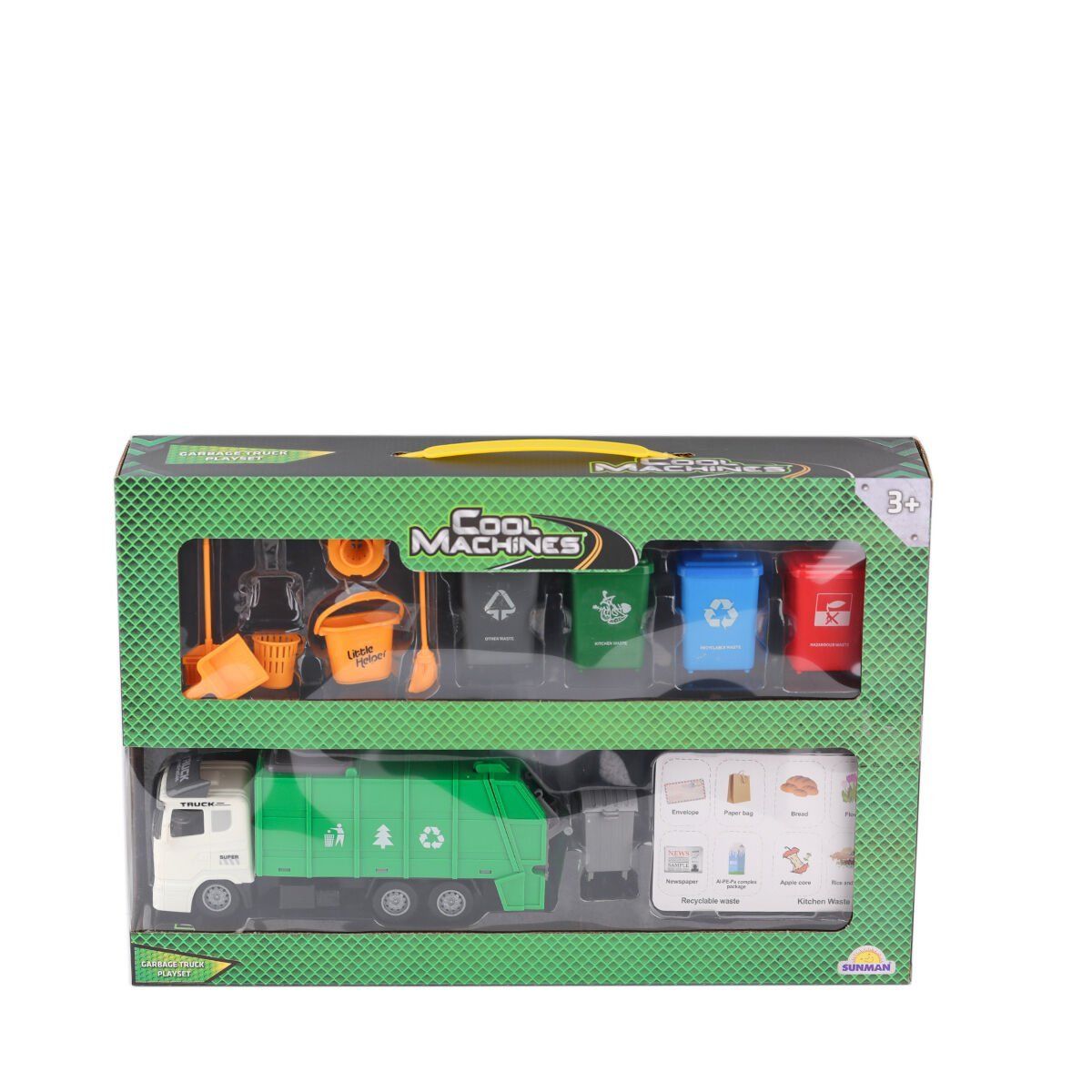 4514 SUN-RST-CLM-OYUN SET  YEŞİL ÇÖP KAMYONU
