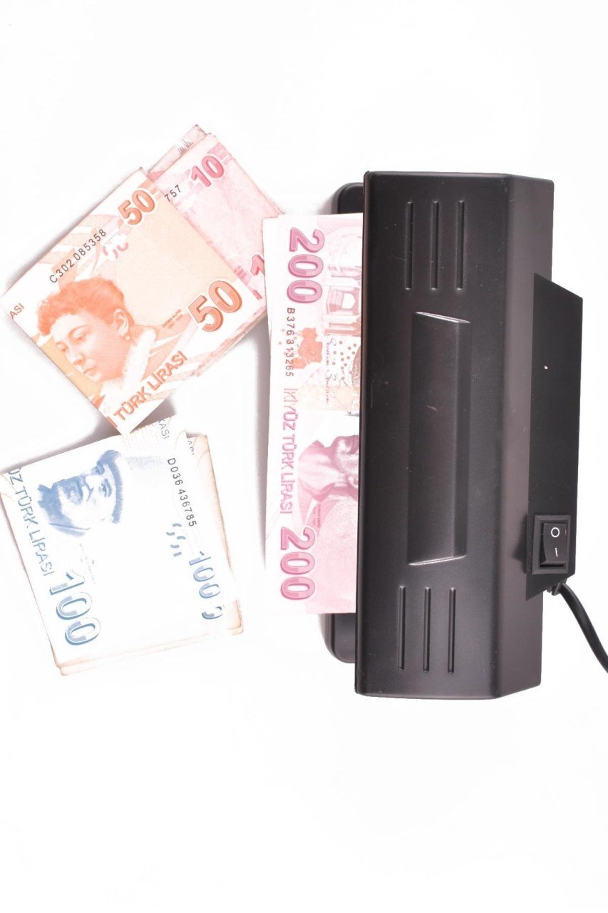 BUFFER® Mor Işıklı Para Kontrol Makinesi Sahte Para Tespit Etme Cihazı