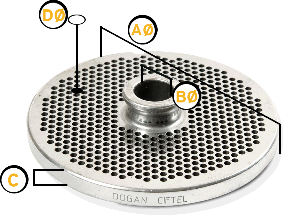 Doğan Çiftel No:22 Kıyma Makinesi Aynası Süzgeç 2,5mm