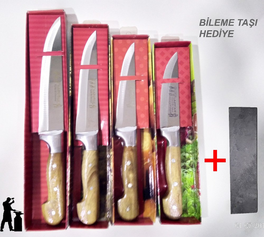 Lazoğlu Sürmene 4+1 Kurban Bıçak Seti (0,1,2,3,4 Numara)