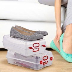 BUFFER® Havalandırma Delikli Küçük Boy Şeffaf Ayakkabı Saklama Kutusu