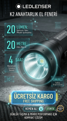 Ledlenser K2 20 Lümen Anahtarlık El Feneri