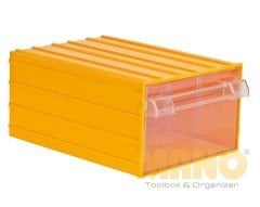 Mano Plastik Çekmeceli Sarı Kutu K-45  175mm x 230mm x 110mm (24'lü Paket)