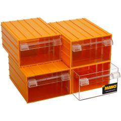 Mano Plastik Çekmeceli Sarı Kutu K-50  140 mm x 230 mm x 98 mm