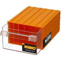 Mano Plastik Çekmeceli Sarı Kutu K-50  140 mm x 230 mm x 98 mm