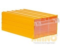Mano K-55 Plastik Çekmeceli Sarı Kutu 212 mm x 302 mm x 126 mm Organizer (12'li Paket)