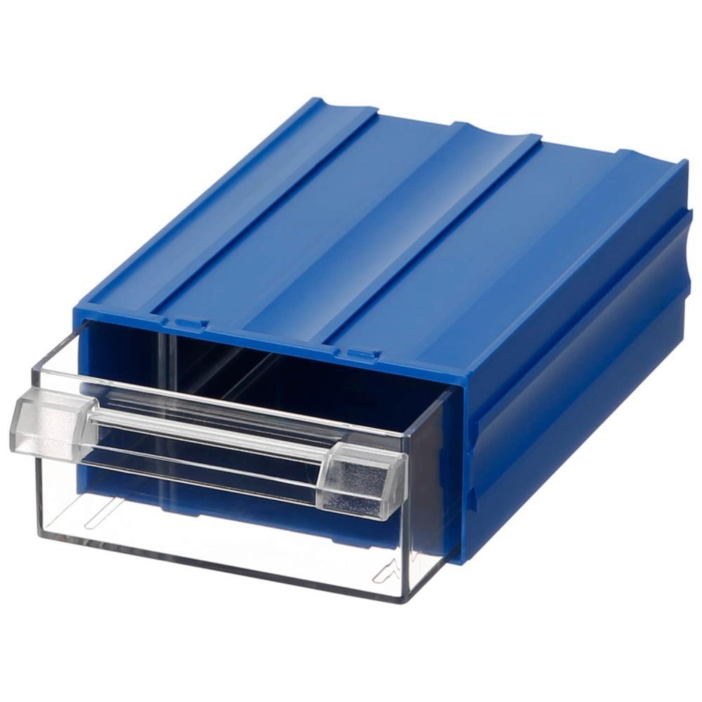 Mano Plastik Çekmeceli Mavi Kutu MK-10  85 mm x 120 mm x 40 mm (50'li Paket Halinde Satılır)