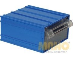 Mano Plastik Çekmeceli Mavi Kutu MK-30   110 mm x 120 mm x 62 mm (40'lı Paket Halinde Satılır)