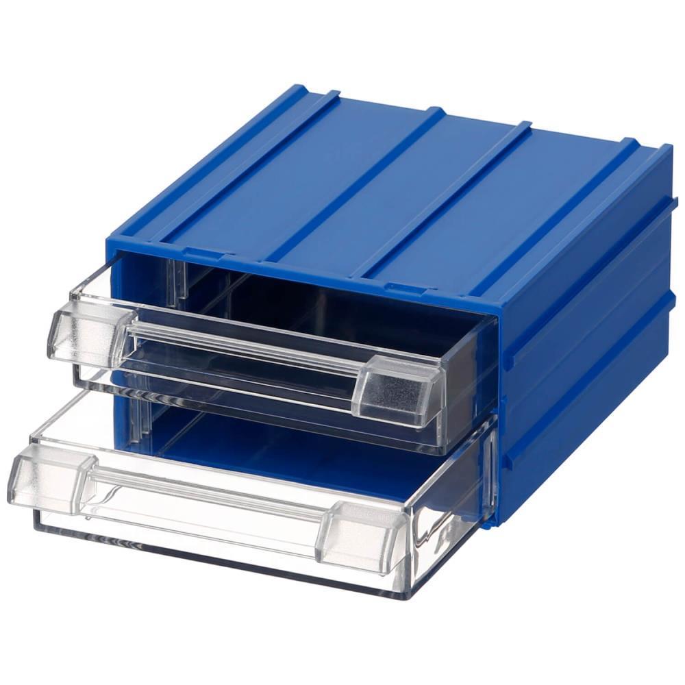 Mano Plastik Çekmeceli Mavi Kutu MK-31   110 mm x 120 mm x 62 mm (40'lı Paket Halinde Satılır)