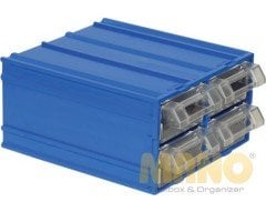 Mano Plastik Çekmeceli Mavi Kutu MK-32 110 mm x 120 mm x 62 mm (40'lı Paket Halinde Satılır)