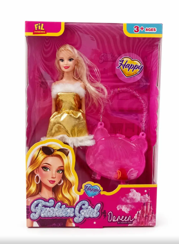 NZM-615 FASHION GIRL ÇANTALI AKSESUARLI OYUNCAK BEBEK