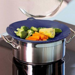 BUFFER® Mikrodalga Fırında Kullanılabiilir Tencere Taşırmaz Slikon Kapak