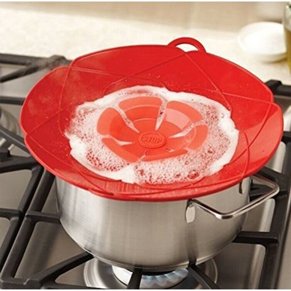 BUFFER® Mikrodalga Fırında Kullanılabiilir Tencere Taşırmaz Slikon Kapak