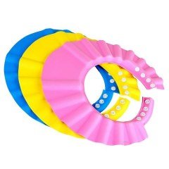 BUFFER® Ayarlanabilir Bebek Banyo Şapkası Pembe Küvet Şapkası Başlığı