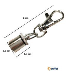 BUFFER® Evcil Hayvan Yanıp Sönen Gece Güvenlik Işığı Kolye Led Yaka Sinyal Lambası Boyun Çelik Anahtarlık