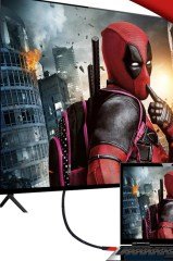 BUFFER® HDMI Kablosu HDTV Bilgisayar Uydu Görüntü Ses Full HD Sargılı Görüntü Aktarma Kablosu