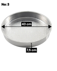 Abant Çelik Çiğ Köfte Tepsisi 43x7,5 cm Yoğurma Leğeni No:3