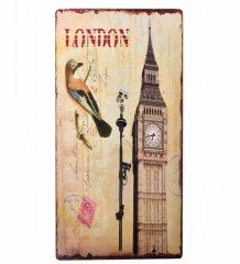 BUFFER® Decotown Londra Saat Kulesi Ahşap Pano 30*60 (18057)