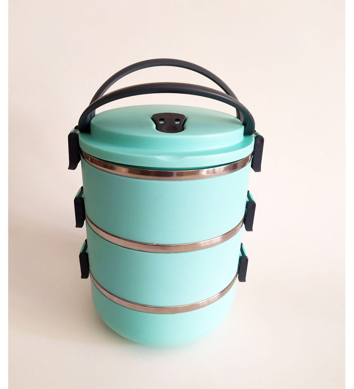 3 Katlı Vakumlu Yemek Termosu 3lü Sefer Tası Freshbox Serisi Turkuaz