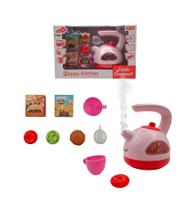 DMN5535-9A PİLLİ IŞIKLI SESLİ DUMAN ÇIKARAN KETTLE OYUNCAK MUTFAK SETİ