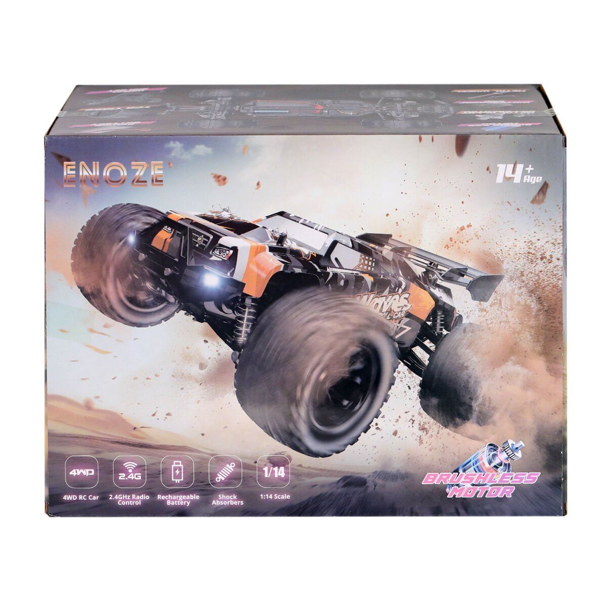 001E Kumandalı 4x4 Fırçası Motor 1:14 Gaser Arazi Aracı -Gepettoys