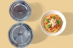 Abant 2'li Makarna Süzgeci Seti Çelik Süzgeç Kevgir