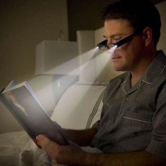 BUFFER® Led Işıklı Pratik Camsız Kitap Aydınlatma Gözlüğü Okuma Lambası