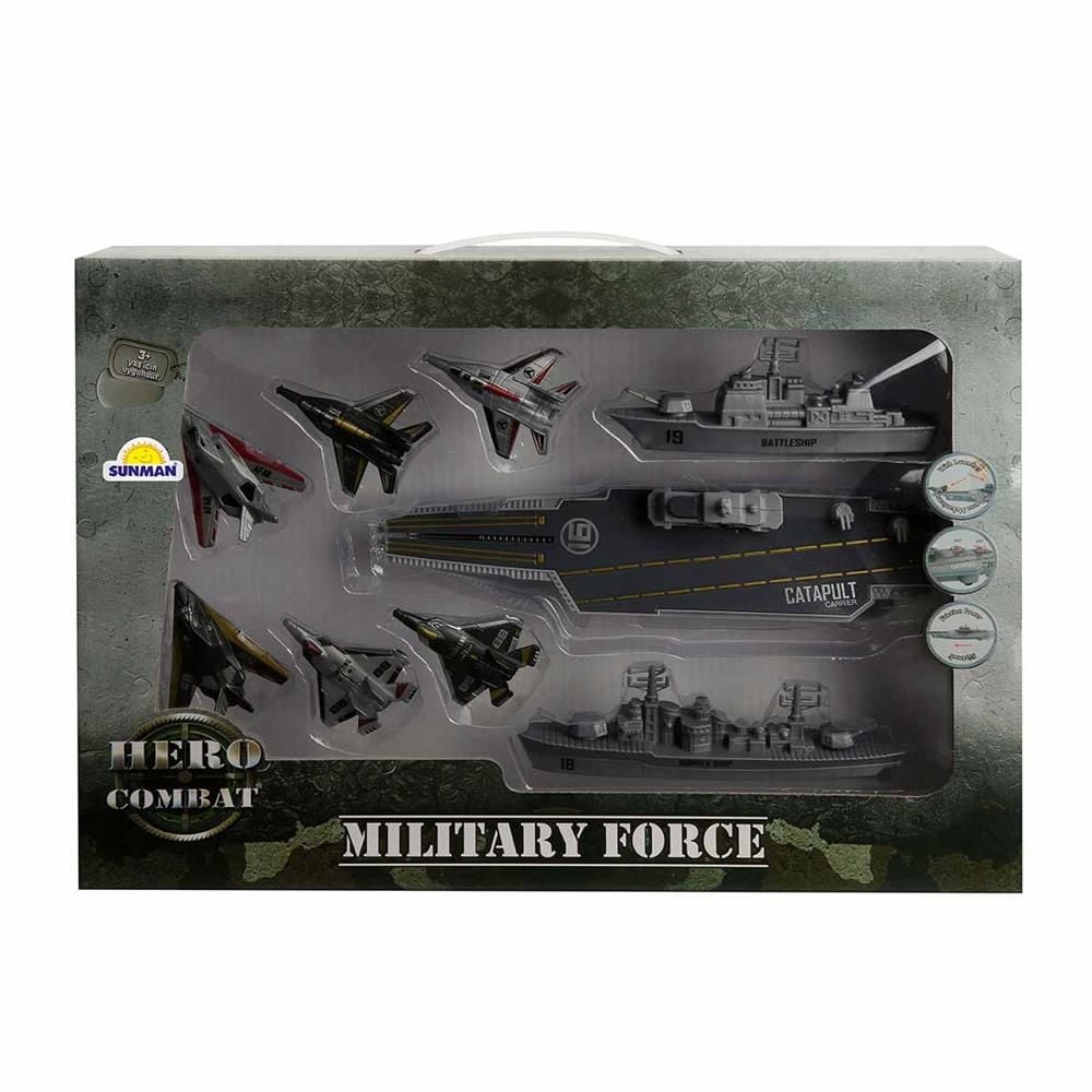 Askeri Oyun Seti 9 Parça Jet Uçak Gemisi