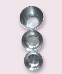 3'lü Kapaklı Çelik Saklama Kabı Seti Paslanmaz