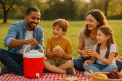 Camptown 9 LT Kale 1008P Soğuk Su Termosu Musluklu Plastik Piknik Termos Mavi